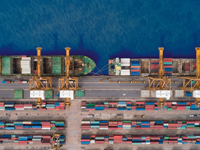 Port top view